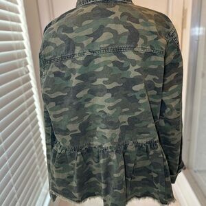 Camouflage Peplum Jacket